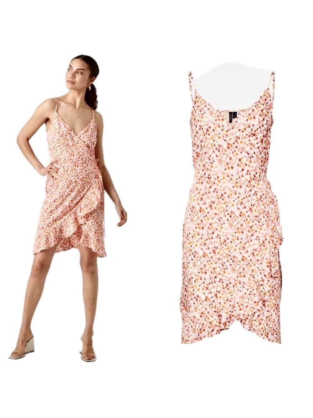 *NWT* VERO MODA Faux Wrap Floral Cami Dress